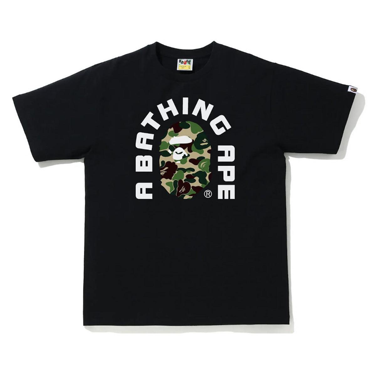 BAPE ABC MILITARY CAMO BLACK TEE