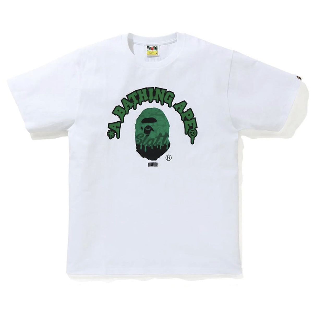 BAPE GUNNA WHITE GREEN TEE