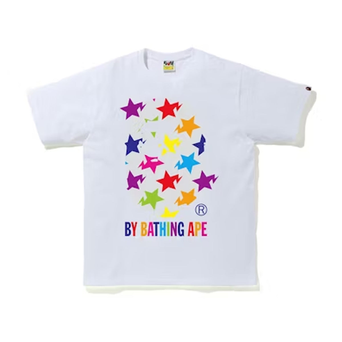 BAPE ABC RAINBOW STAR WHITE BY BATHING APE TEE