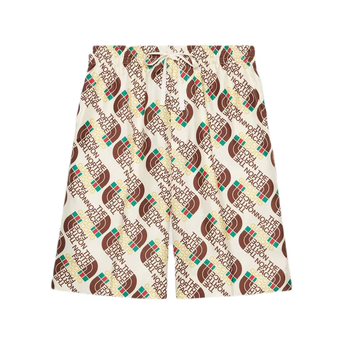 GUCCI X NORTH FACE SILK SHORTS CREAM