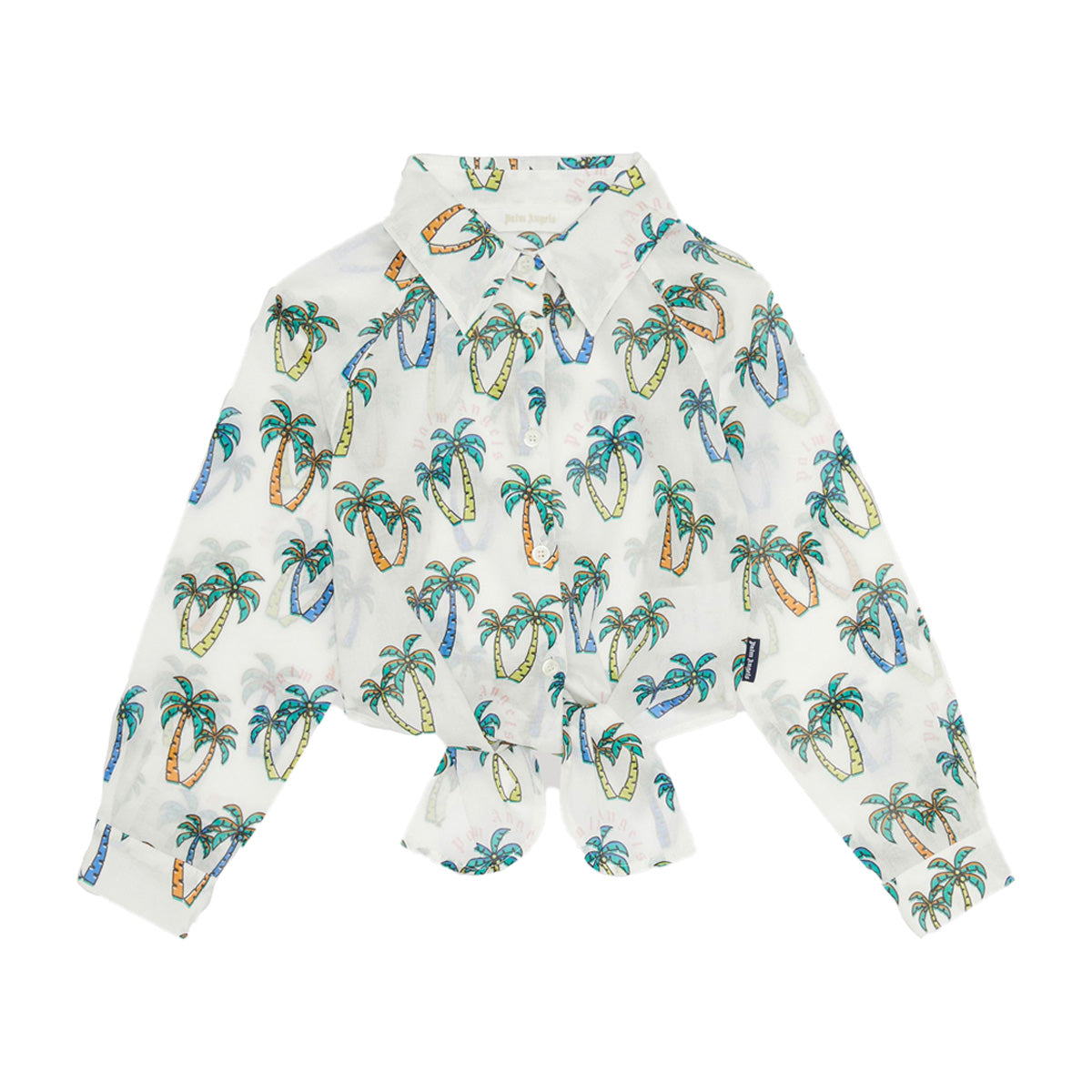 PALM ANGELS KNOT SHIRT WHITE GREEN