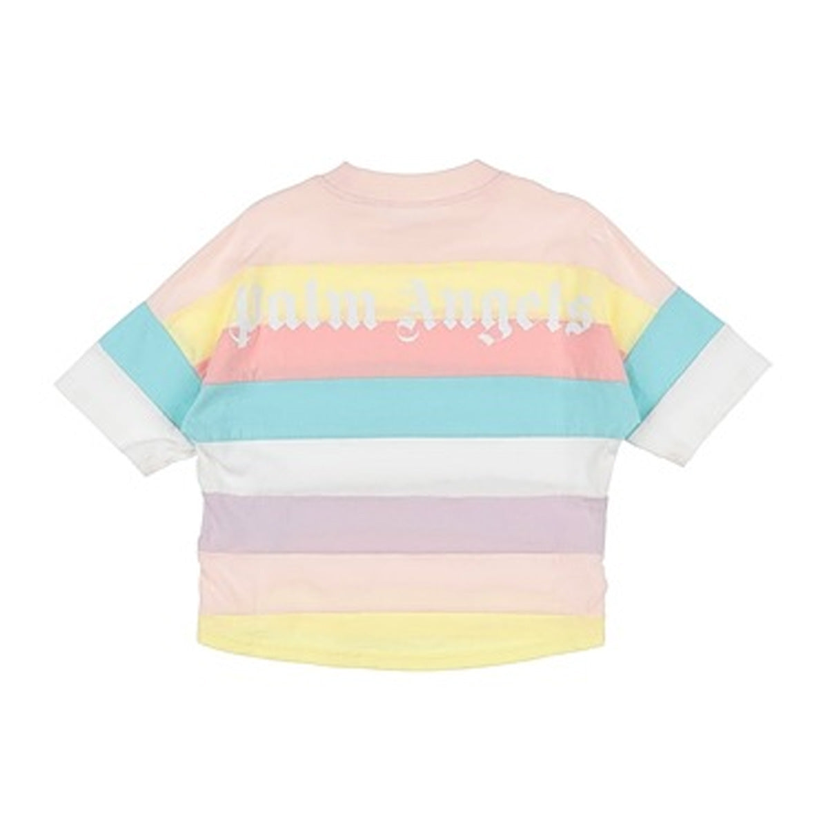 PALM ANGELS T-SHIRT INSERT STRIPES MULTICOLOR NAVY