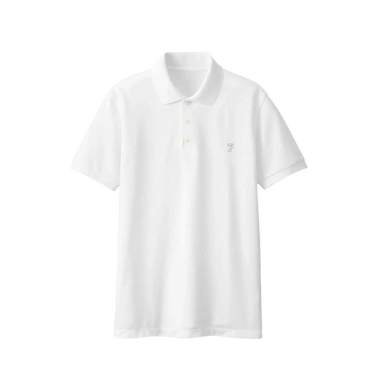 PURPLE PIQUE KNIT POLO WHITE