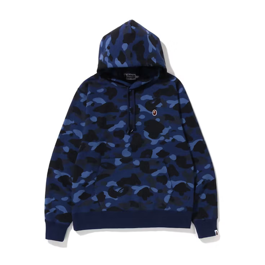 BAPE 1 POINT APE HOODIE PULLOVER NAVY