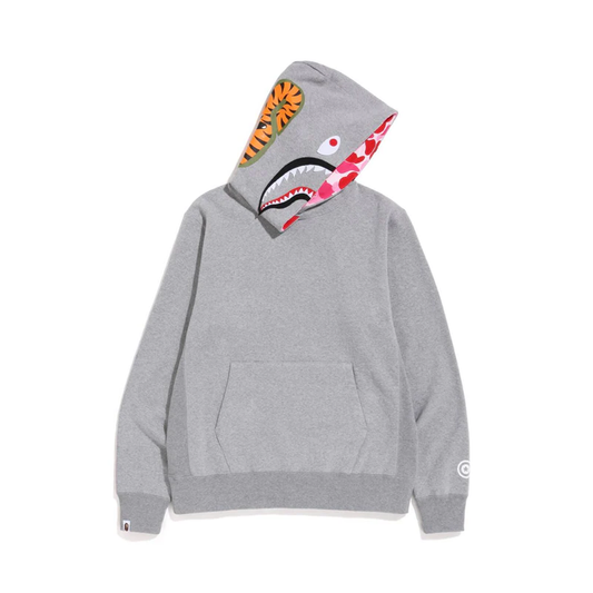 BAPE SHARK PULLOVER HOODIE GRAY