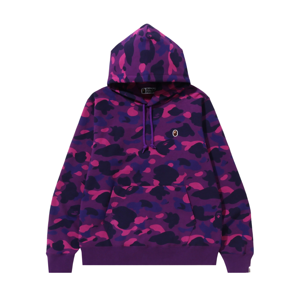 BAPE 1 POINT APE HOODIE PULLOVER PURPLE