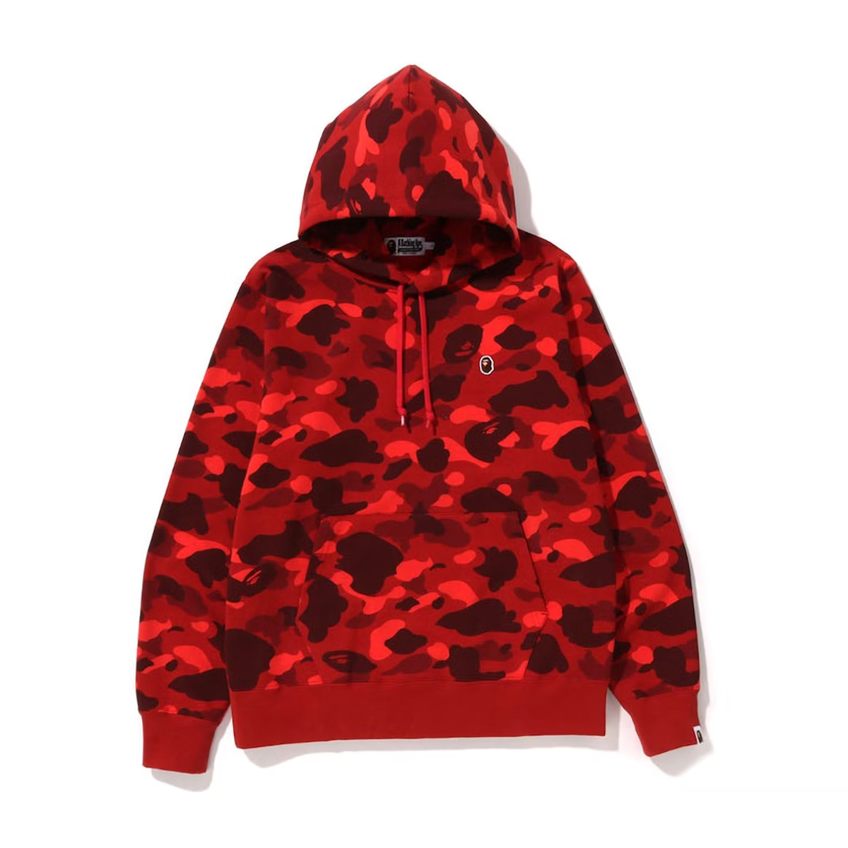 BAPE 1 POINT APE HOODIE PULLOVER RED