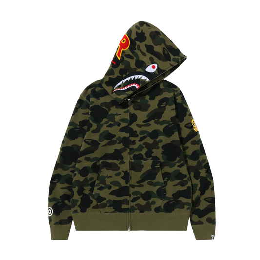 BAPE SHARK FULL ZIP HOODIE GREEN