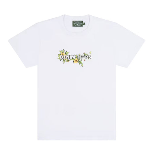 DENIM TEARS FLORAL LOGO TEE WHITE