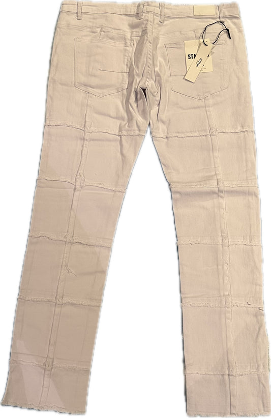 KDNK WHITE STACKED JEANS (KNB3197)