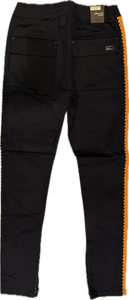 KDNK MIDNIGHT NAVY/ORANGE JOGGERS (KB3091)