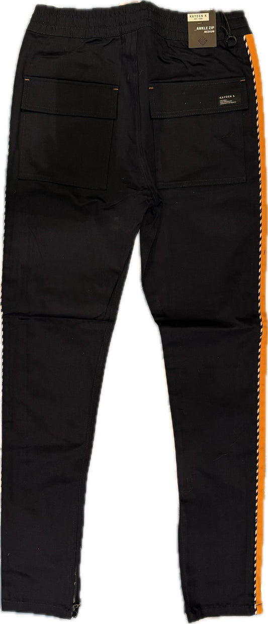 KDNK MIDNIGHT NAVY/ORANGE JOGGERS (KB3091)