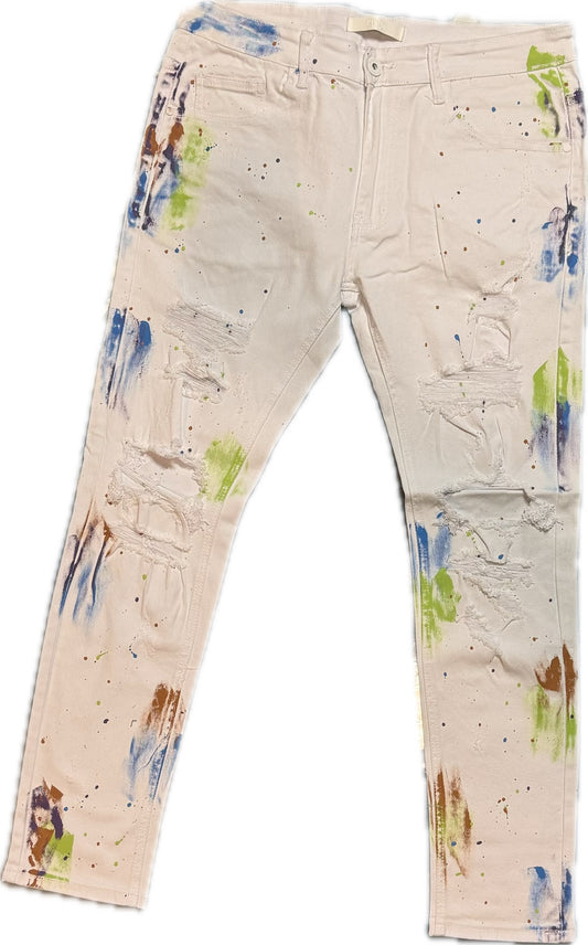 KDNK WHITE JEANS (KNB3173)