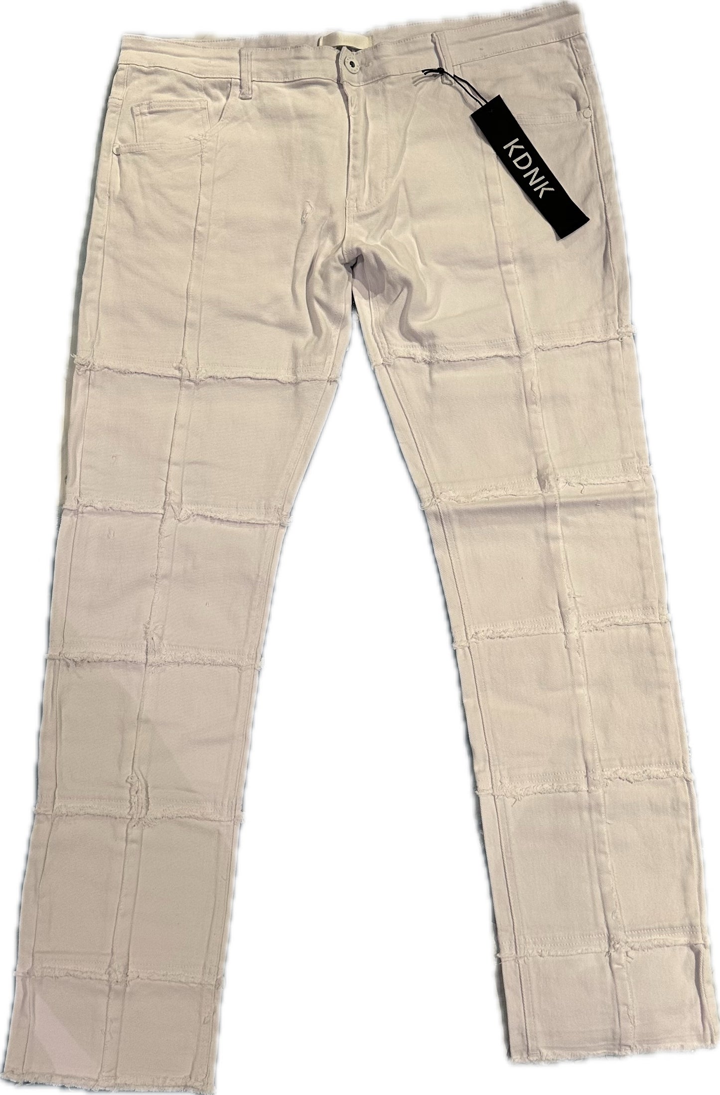 KDNK WHITE STACKED JEANS (KNB3197)