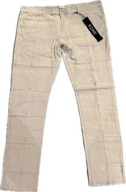 KDNK WHITE STACKED JEANS (KNB3197)