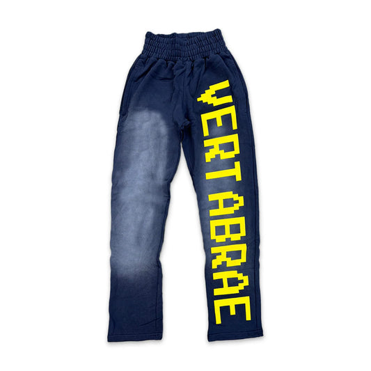 VERTABRAE LOGO SWEATPANTS NAVY/YELLOW