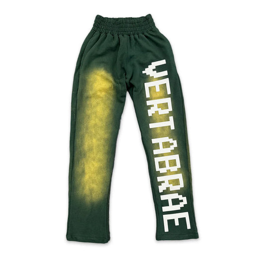 VERTABRAE LOGO SWEATPANTS WASHED GREEN/WHITE