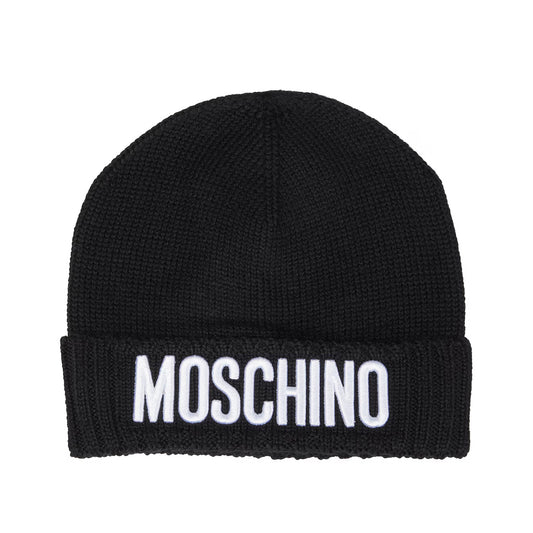 MOSCHINO KIDS BEANIE BLACK