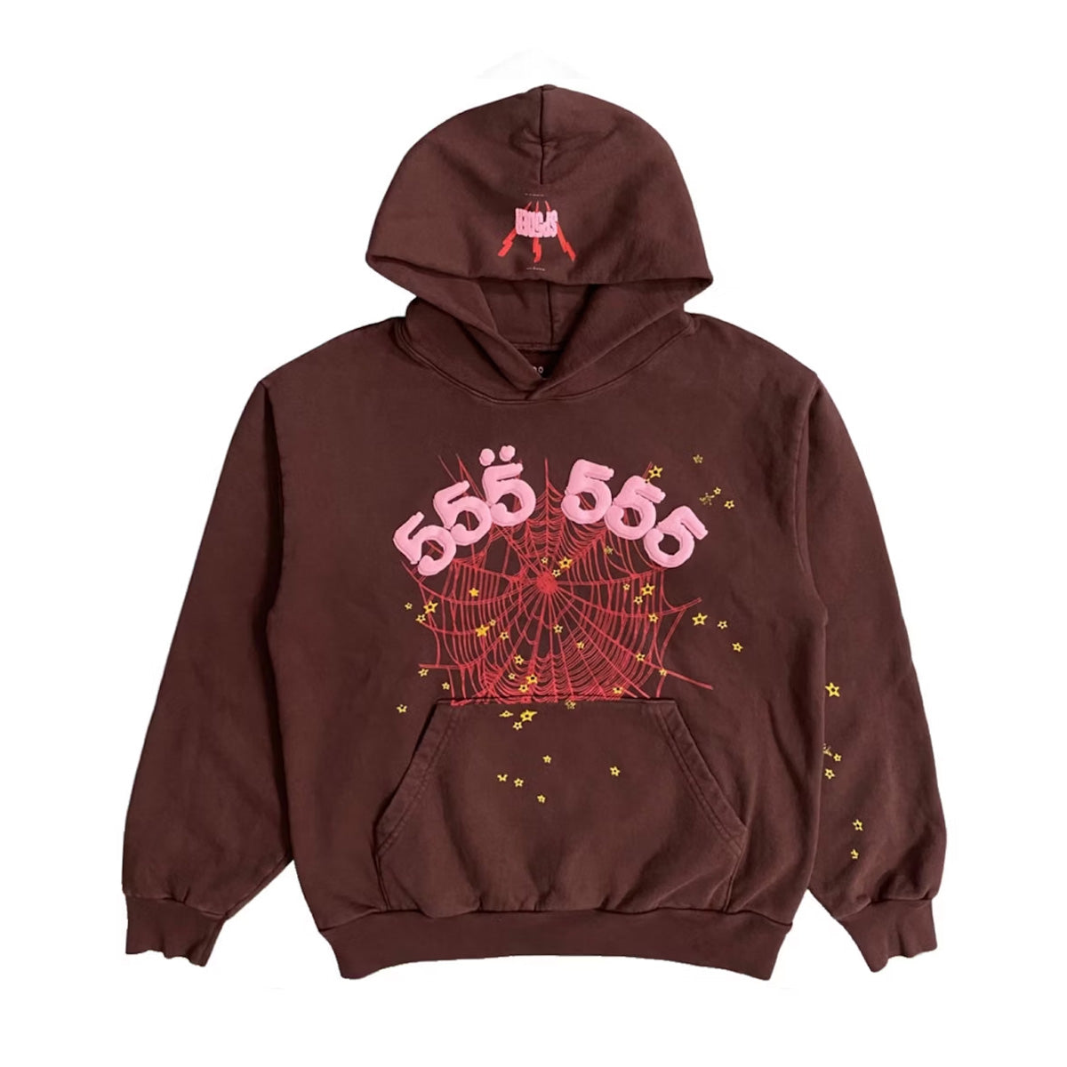 SP5DER ANGEL NUMBER HOODIE BROWN