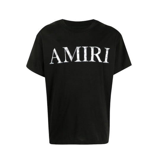 AMIRI BANDANA LOGO TEE BLACK/WHITE