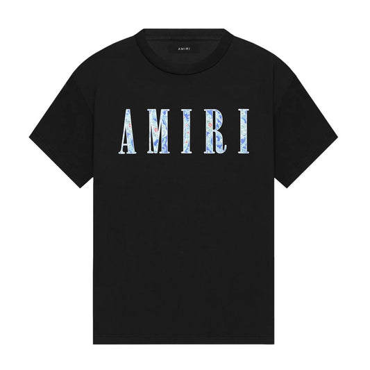 AMIRI BANDANA LOGO TEE BLACK/BLUE