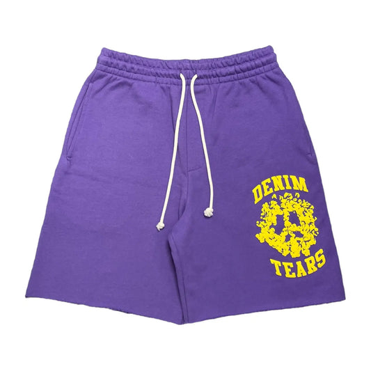 DENIM TEARS DENIM UNIVERSITY SWEAT SHORTS PURPLE