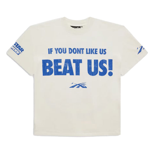 HELLSTAR BEAT US! TEE WHITE/BLUE