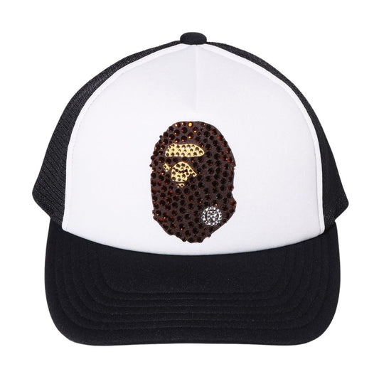 BAPE CRYSTAL STONE MESH CAP BLACK