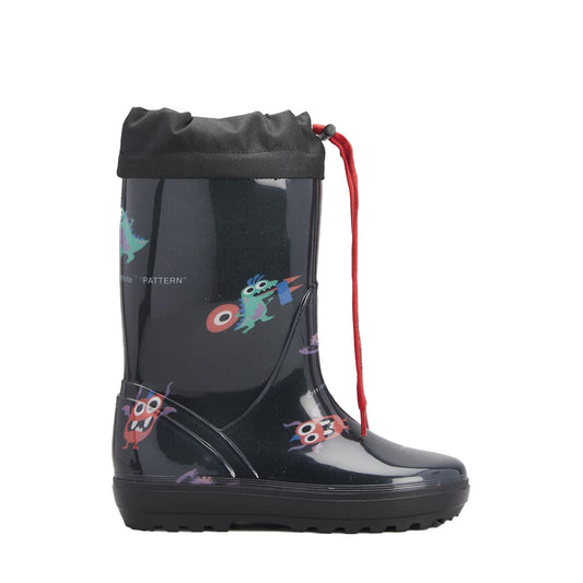 OFF-WHITE KIDS MONSTERS GRAPHIC RAINBOOTS BLACK