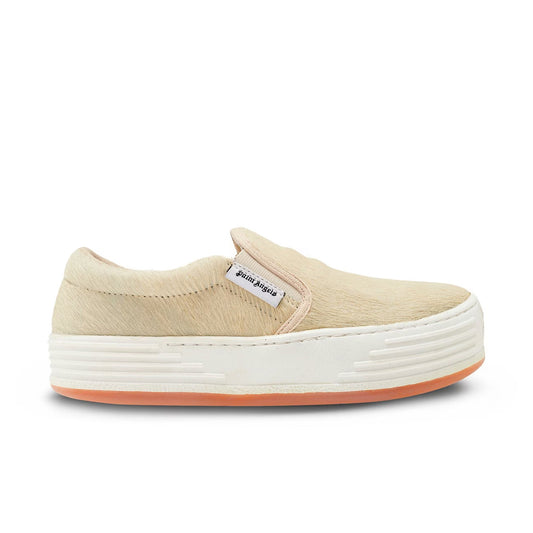 PALM ANGELS SNOW SLIP ON SNEAKERS BEIGE WHITE