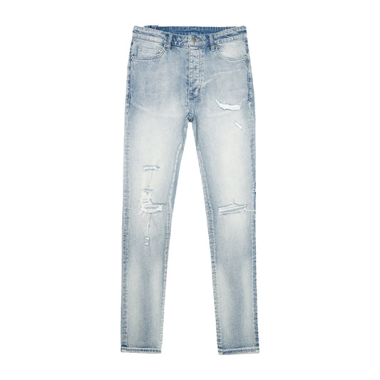 KSUBI CHITCH PUNK BLUE THRASHED JEANS