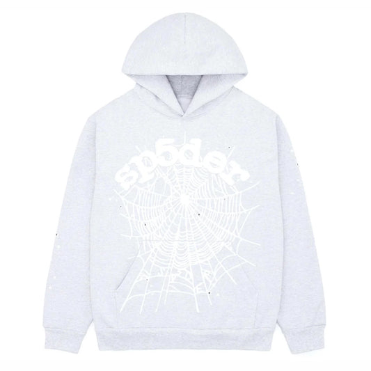 SP5DER OG WEB HOODIE HEATHER GREY/WHITE