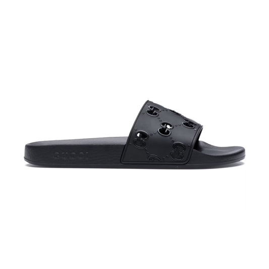 GUCCI GG SLIDE RUBBER BLACK