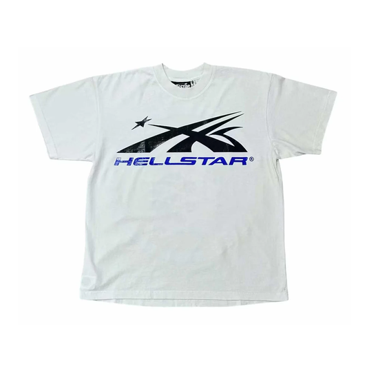 HELLSTAR SPORT LOGO GEL TEE WHITE/BLUE