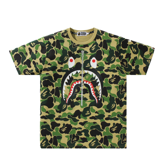 BAPE BIG ABC CAMO SHARK TEE GREEN