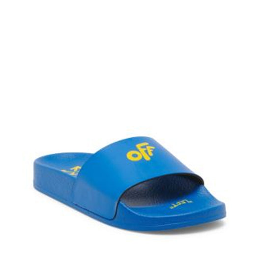 OFF WHITE KIDS POOL SLIDE BLUE YELLOW