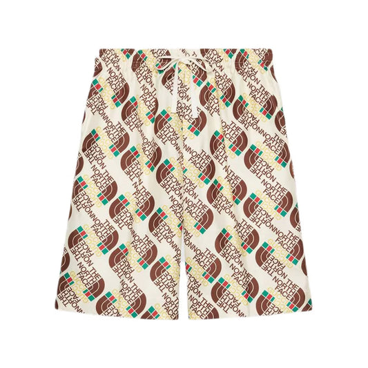 GUCCI X NORTH FACE SILK SHORTS CREAM