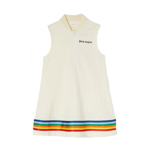PALM ANGELS TRACK DRESS WHITE MULITCOLOR