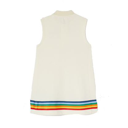 PALM ANGELS TRACK DRESS WHITE MULITCOLOR