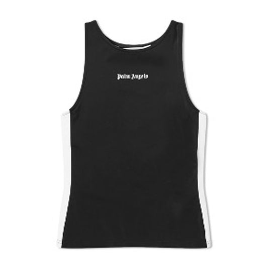 PALM ANGELS TRACK ACTIVE TANK TOP BLACK & WHITE