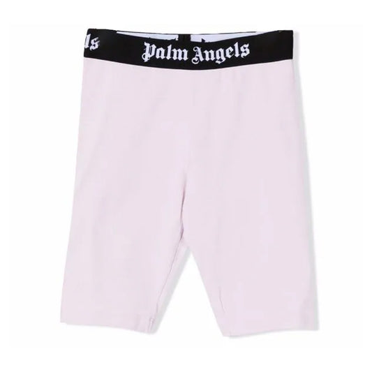 PALM ANGELS CYCLIST SHORTS LILAC BLACK