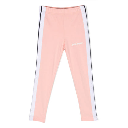 PALM ANGELS GIRL TRACK LEGGINGS PINK WHITE