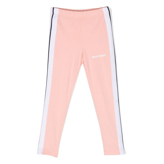 PALM ANGELS GIRL TRACK LEGGINGS PINK WHITE