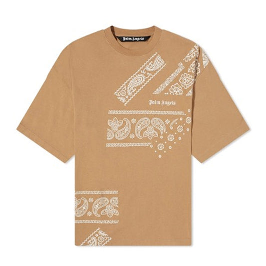 PALM ANGELS OVERSIZED BANDANA LOGO TEE