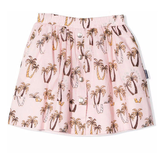 PALM ANGELS SKIRT WITH BUTTONS PINK BROWN