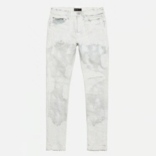 PURPLE FADED ECRU CRACKLE JEANS