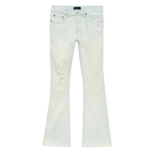 PURPLE FLARE BLOWOUT SUPER FADED INDIGO JEANS
