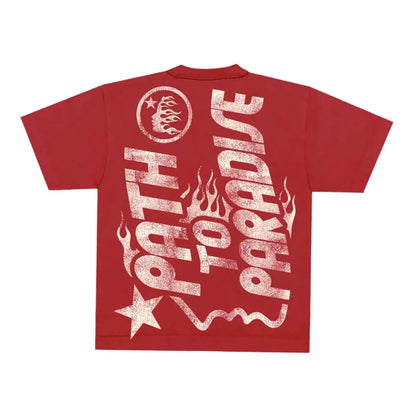 HELLSTAR JESUS EMBLEM TEE RED