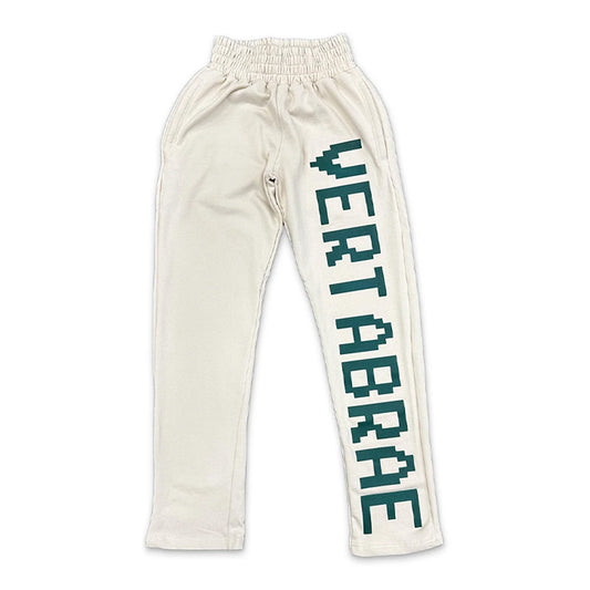 VERTABRAE LOGO SWEATPANTS CREAM/GREEN