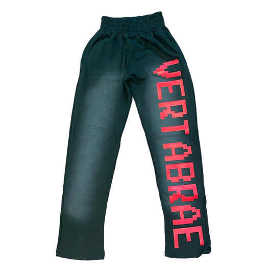 VERTABRAE LOGO SWEATPANTS GREEN/RED